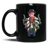 Puppet Master Six Shooter Black Coffee Mug, Gift Coffee Mug