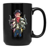 Puppet Master Six Shooter Black Coffee Mug, Gift Coffee Mug