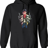 Puppet Master Six Shooter Graphic Pullover Hoodie - Black