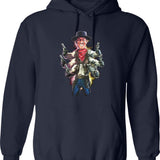 Puppet Master Six Shooter Graphic Pullover Hoodie - Navy