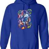 Puppet Master Sneak Attack Graphic Pullover Hoodie - Blue
