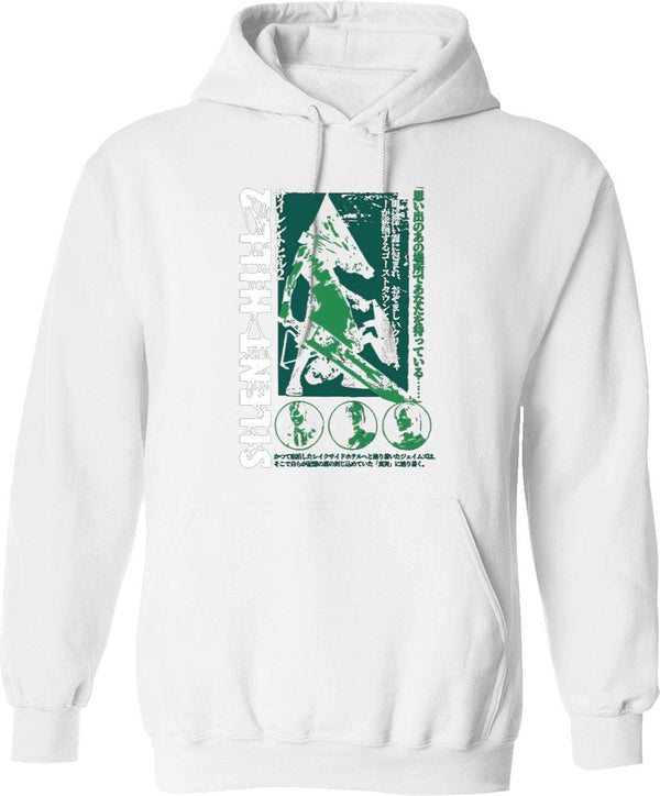 Pyramid Head Essential Graphic Pullover Hoodie - White