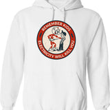 Reddy Kilowatt Electricity Will Kill You Vintage Graphic Pullover Hoodie - White
