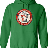 Reddy Kilowatt Electricity Will Kill You Vintage Graphic Pullover Hoodie - Green