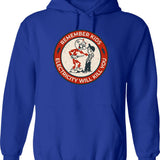 Reddy Kilowatt Electricity Will Kill You Vintage Graphic Pullover Hoodie - Blue