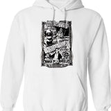 Retro Monsters Graphic Pullover Hoodie - White