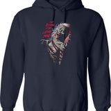 Return of The Living Dead Feel Myself Rotting Graphic Pullover Hoodie - Navy