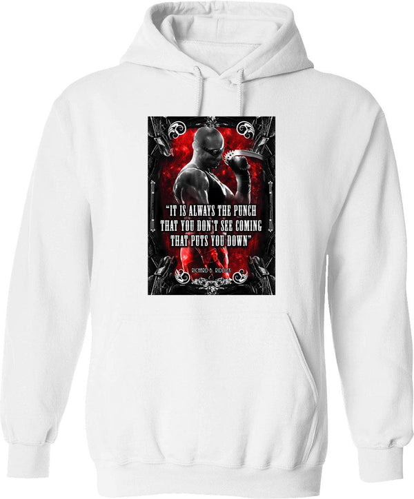 Riddick Furian Quote Graphic Pullover Hoodie - White