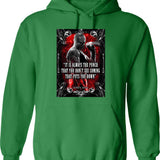 Riddick Furian Quote Graphic Pullover Hoodie - Green
