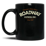 Roadway Express 1930 Black Coffee Mug, Gift Coffee Mug