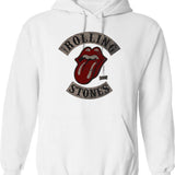 Rolling Stones Men's Tour 78 T-Hoodie Graphic Pullover Hoodie - White