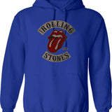 Rolling Stones Men's Tour 78 T-Hoodie Graphic Pullover Hoodie - Blue