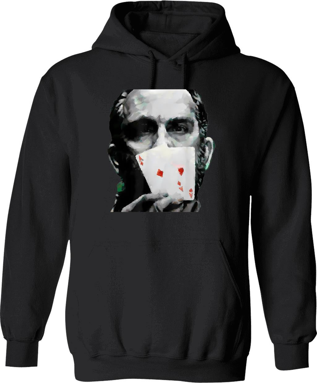 Rounders Movie Classic Movie Poker T-Hoodie Pocket Aces Graphic Pullover Hoodie - Black