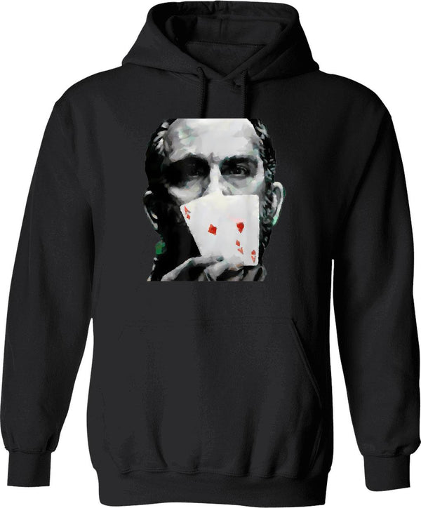 Rounders Movie Classic Movie Poker T-Hoodie Pocket Aces Graphic Pullover Hoodie - Black