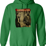Sanford And Son - Retro Style Black Graphic Pullover Hoodie - Green