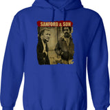 Sanford And Son - Retro Style Black Graphic Pullover Hoodie - Blue