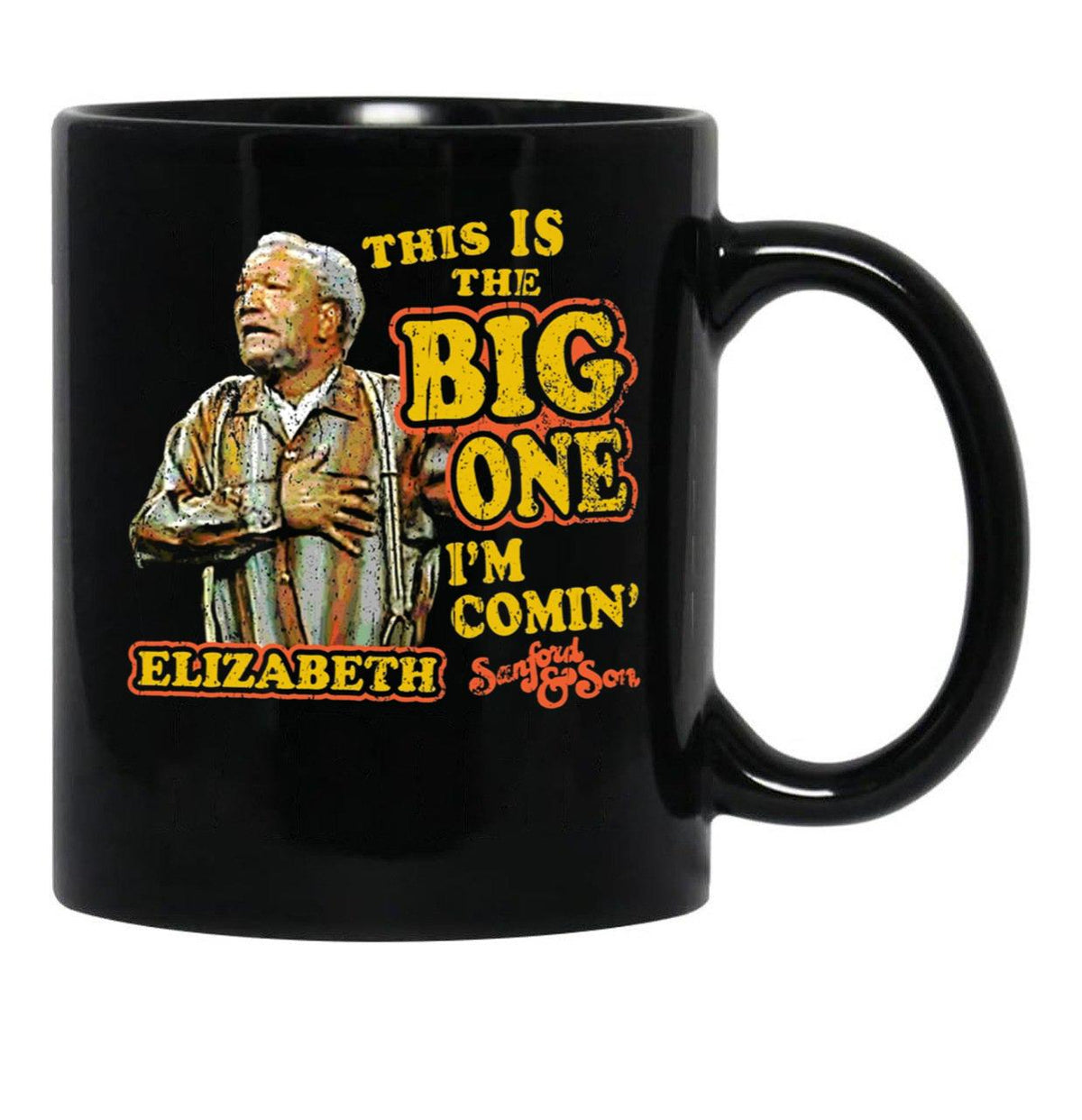 Sanford and Son Heart Attack Black Coffee Mug, Gift Coffee Mug - Black