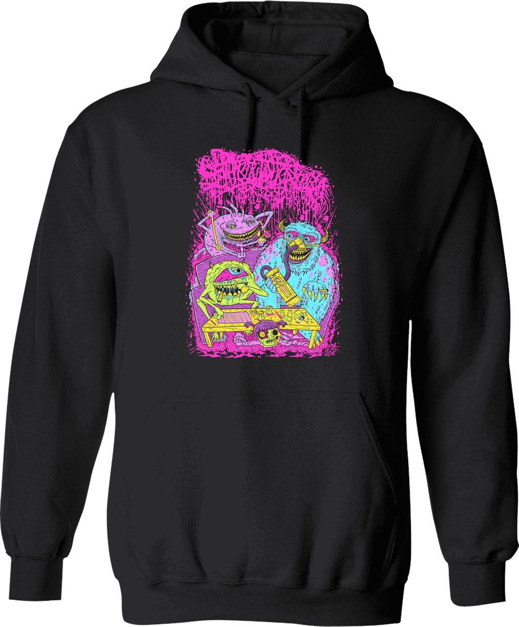Sanguisugabogg Monsters Graphic Pullover Hoodie - Black