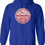Satriale'S Italian Sausage Worn Out Graphic Pullover Hoodie - Blue