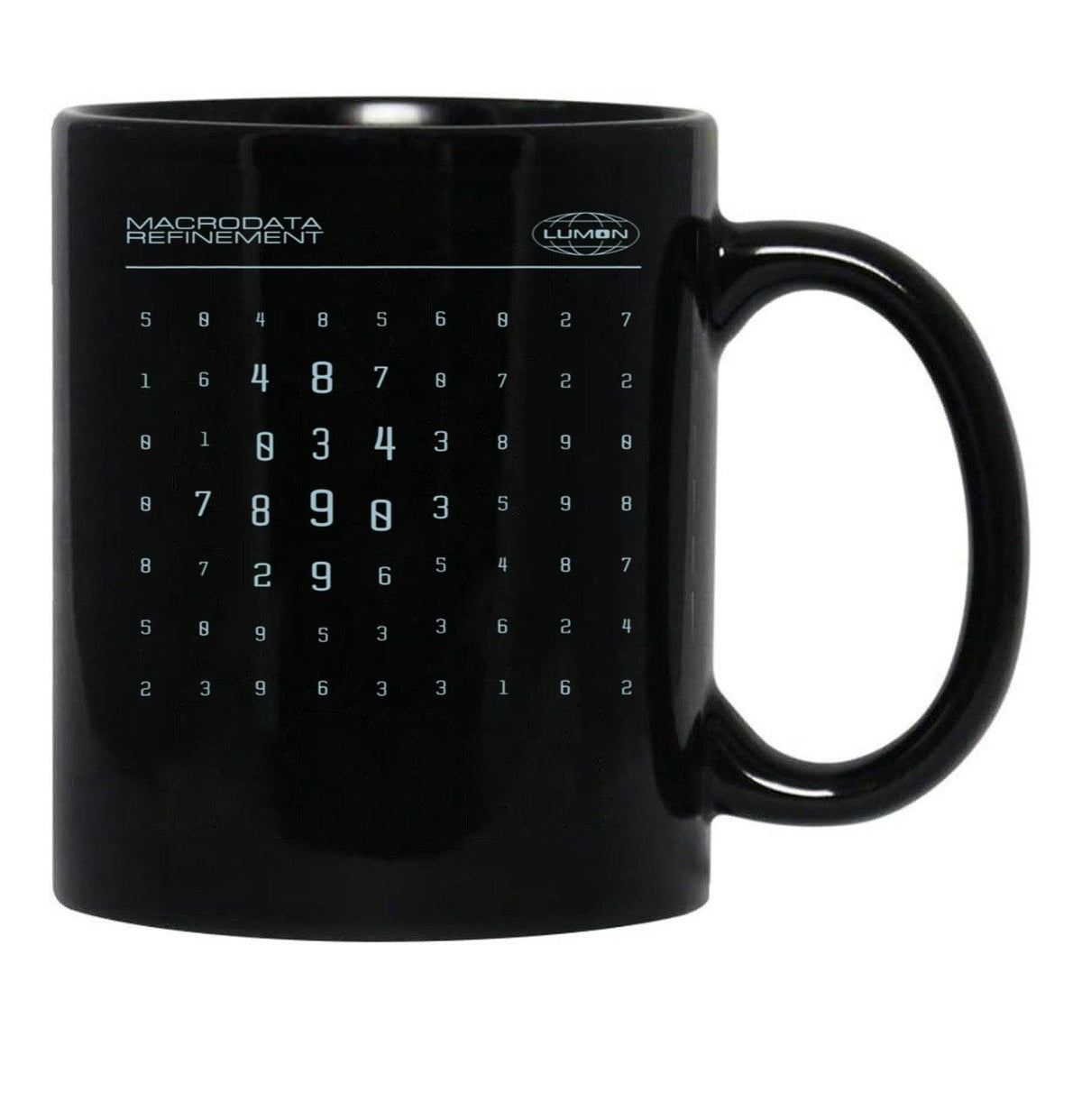 Scary Numbers Lumon Macrodata Refinement Severance TV Black Coffee Mug, Gift Coffee Mug - Black
