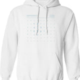 Scary Numbers Lumon Macrodata Refinement Severance TV Graphic Pullover Hoodie - White