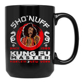 Sho Nuff Kung Fu Master Black Coffee Mug, Gift Coffee Mug