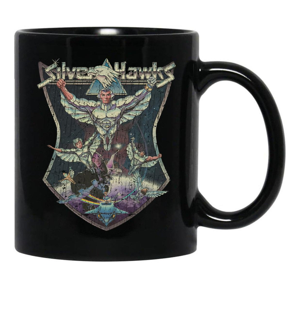 Silverhawks 1986 Black Coffee Mug, Gift Coffee Mug - Black