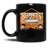 Skipper Gilligan'S Island Wooden Sign Black Coffee Mug, Gift Coffee Mug