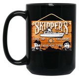 Skipper Gilligan'S Island Wooden Sign Black Coffee Mug, Gift Coffee Mug - Black