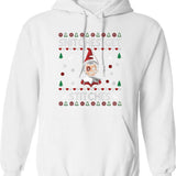 Snitches Get Stitches Ugly Christmas Sweater Graphic Pullover Hoodie - White