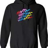 Softer Worser Slower Weaker Graphic Pullover Hoodie - Black