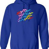 Softer Worser Slower Weaker Graphic Pullover Hoodie - Blue