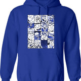 Special Present Oboro Shirakumo Collage Color Version Gift Movie Fans Poster Graphic Pullover Hoodie - Blue