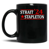 Stapleton Strait 24 Retro Vintage Country Cowboy Western Black Coffee Mug, Gift Coffee Mug