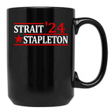 Stapleton Strait 24 Retro Vintage Country Cowboy Western Black Coffee Mug, Gift Coffee Mug