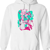 Stolas And Blitzo Valentines - Helluva Boss Graphic Pullover Hoodie - White