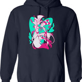 Stolas And Blitzo Valentines - Helluva Boss Graphic Pullover Hoodie - Navy