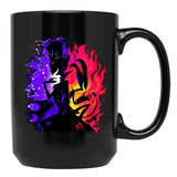 Stolas and Blitzo Inner Desires - Helluva Boss Photographic Print Black Coffee Mug, Gift Coffee Mug