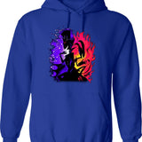 Stolas and Blitzo Inner Desires - Helluva Boss Photographic Print Graphic Pullover Hoodie - Blue