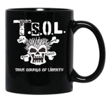 TSOL American Punk Essential Black Coffee Mug, Gift Coffee Mug - Black