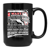 Take This Down. I Want... (Blazing Saddles) Black Coffee Mug, Gift Coffee Mug