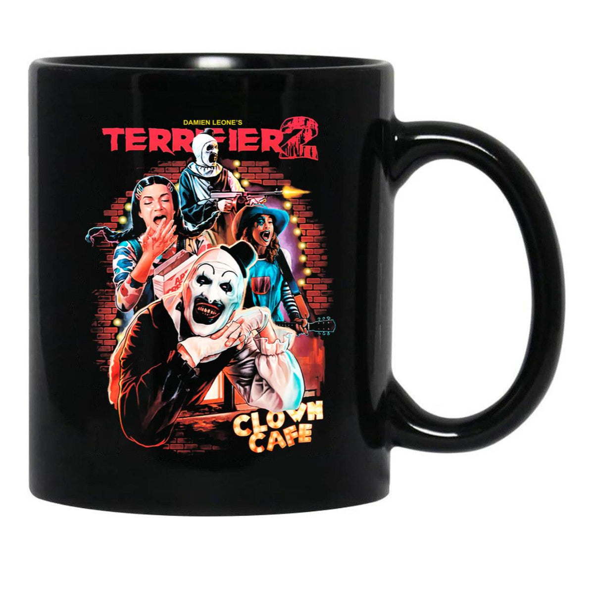 Terrifier 2 Clown Cafe6 Black Coffee Mug, Gift Coffee Mug - Black
