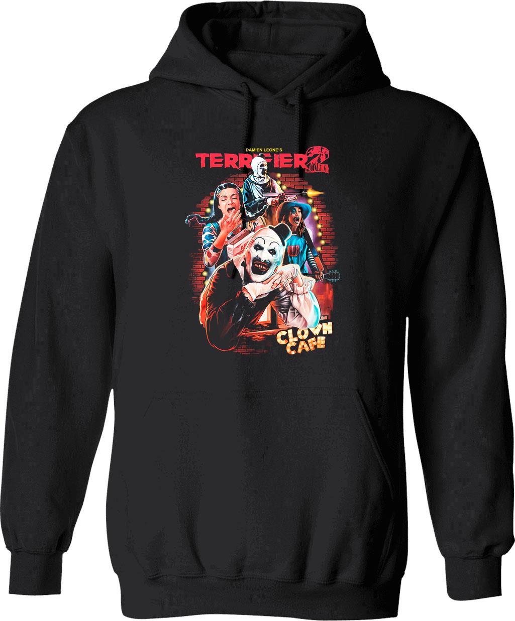 Terrifier 2 Clown Cafe 6 Graphic Pullover Hoodie - Black