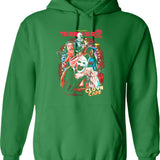 Terrifier 2 Clown Cafe 6 Graphic Pullover Hoodie - Green