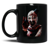 Terrifier 2 Fan Art Classic Black Coffee Mug, Gift Coffee Mug