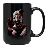 Terrifier 2 Fan Art Classic Black Coffee Mug, Gift Coffee Mug