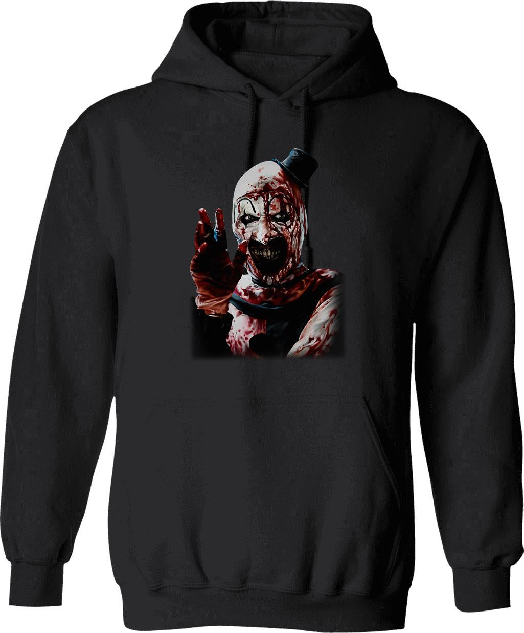 Terrifier 2 Fan Art Classic Graphic Pullover Hoodie - Black