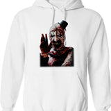 Terrifier 2 Fan Art Classic Graphic Pullover Hoodie - White