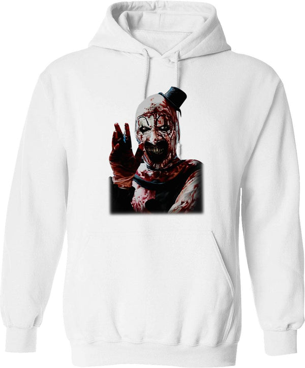 Terrifier 2 Fan Art Classic Graphic Pullover Hoodie - White