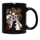 Terrifier 2- The Little Pale Girl and Art The Clown Black Coffee Mug, Gift Coffee Mug - Black